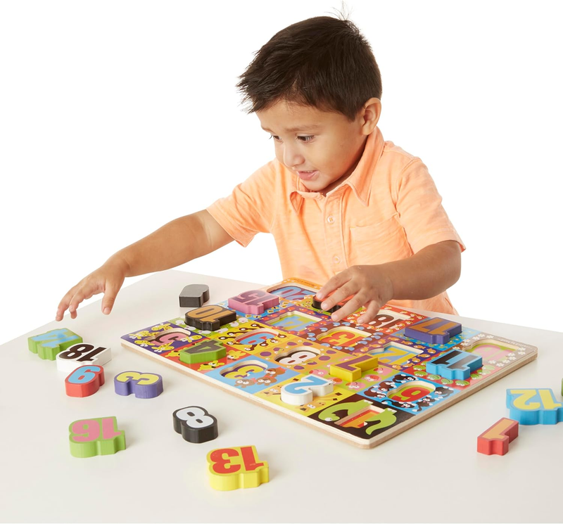 Jumbo Numbers Wooden Chunky Puzzle (20 Pcs)