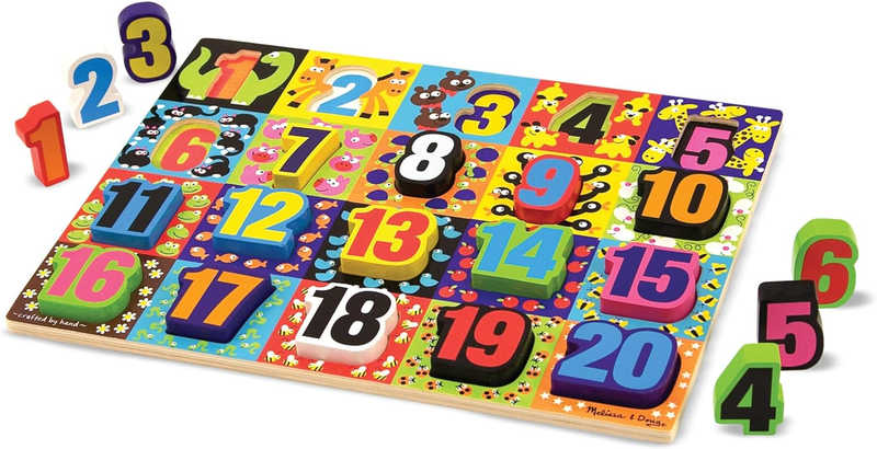 Jumbo Numbers Wooden Chunky Puzzle (20 Pcs)