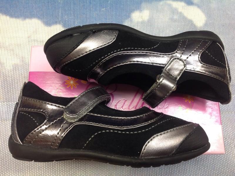 Jumping Jacks Leather V Mary Janes Dress Shoes Toddler Size 8W To Kid 2.5W
