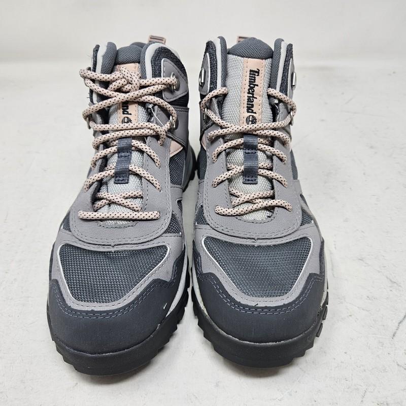 Juniors Timberland Lincoln Peaker Mid WP Leather Boot / Grey Pink / TB0A5RX3 085
