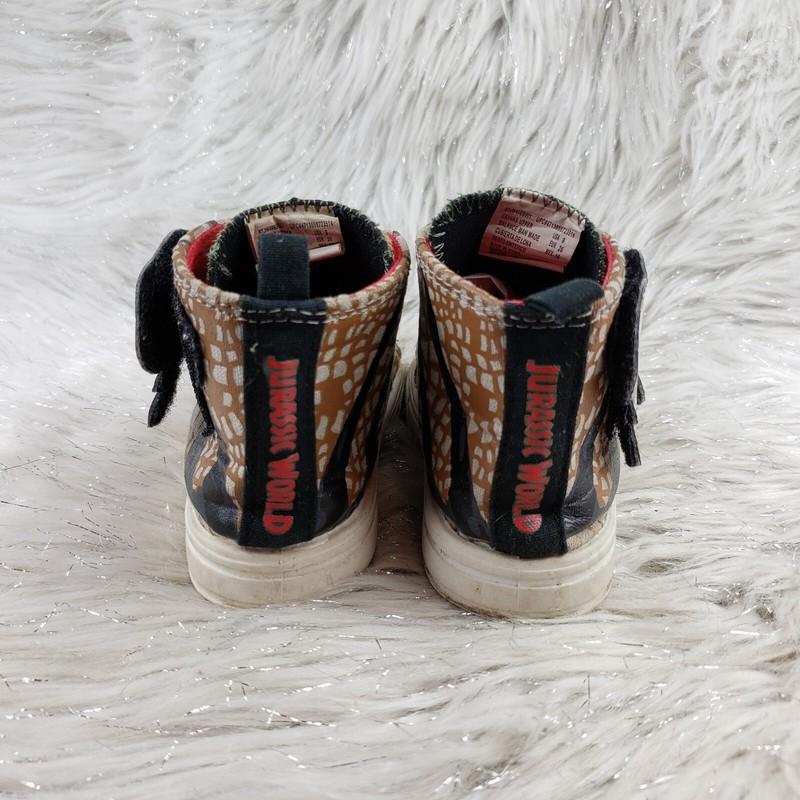 JURASSIC WORLD T-Rex Easy On Casual Hi Top Sneakers Toddler Kids Size 9