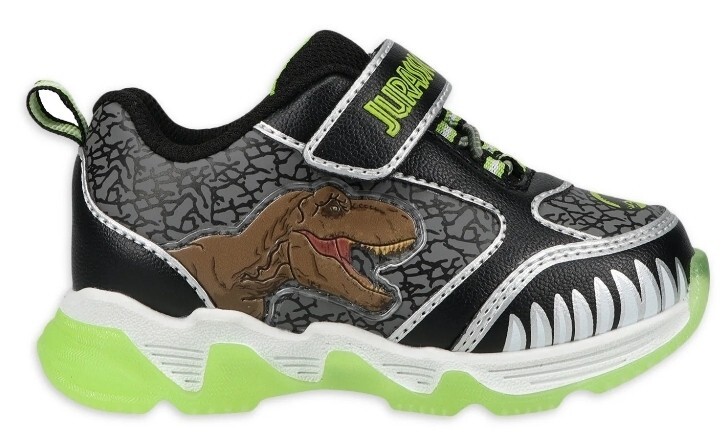 Jurassic World Theme T-Rex Toddler Boys Light-up Athletic Sneakers Shoes: 11-12