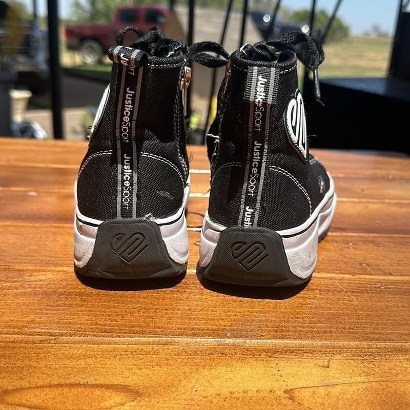Justice Girls Hightop Combat Sneakers Size 13