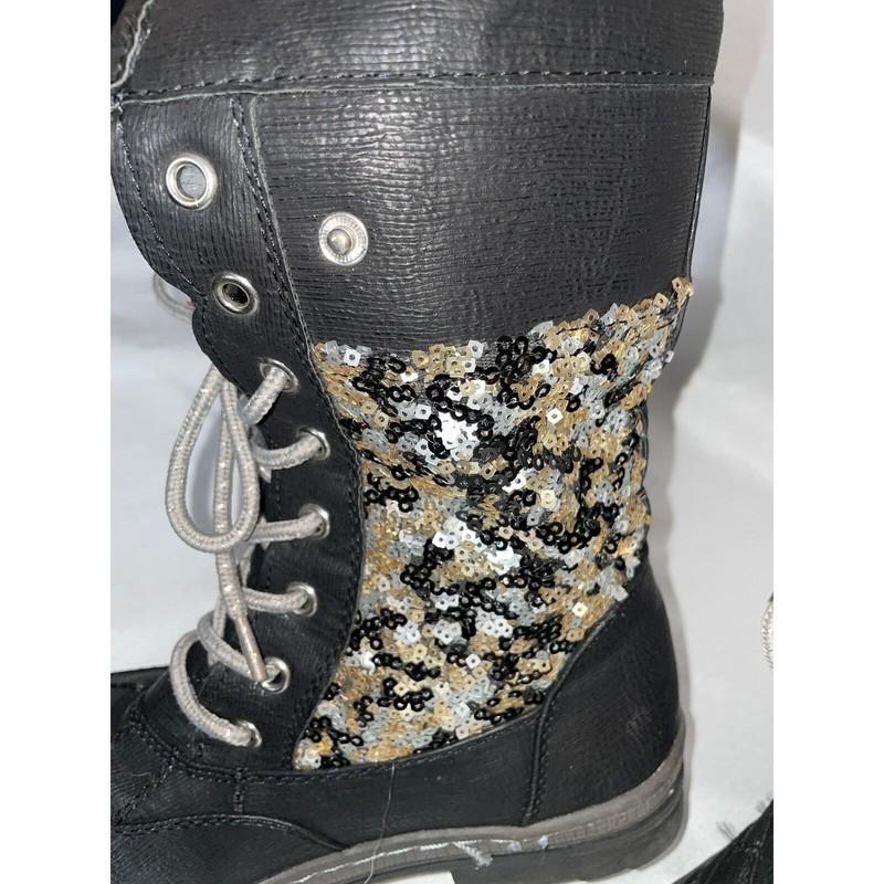 Justice Winter Boots W/ Sequins & Faux Fur - Girl's Size 3M - Fabulous