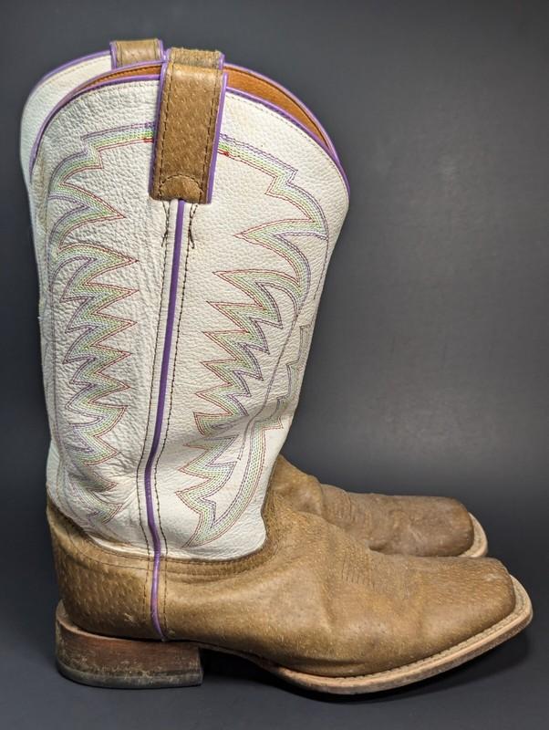 Justin Brown Tack Bent Rail Cowboy Western Boots JR 345 Kids Size 5 C