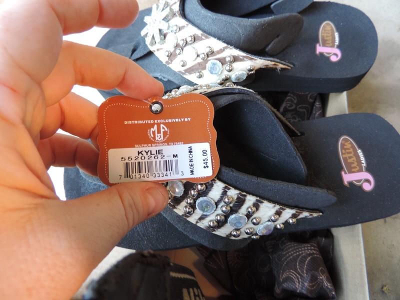 Justin Kylie 5520262-M Girls Size 1-2 Rhinestone Sandals