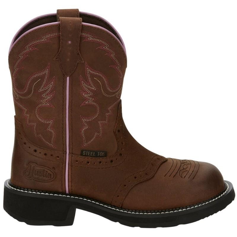 Justin Original Workboots Wanette 8 Inch Waterproof Steel Toe Work Womens Size