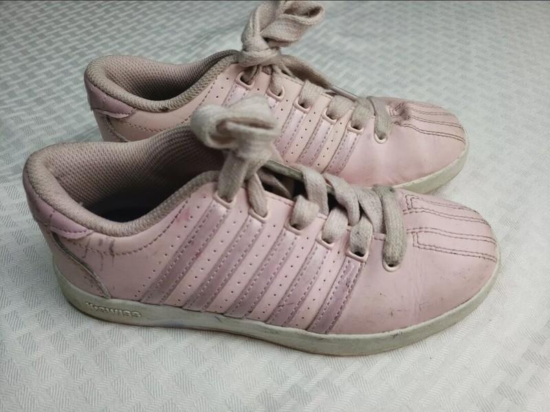 K-Swiss Big Kids Size 2 Pink Casual Leather Sneakers 53643-688 Kids Youth Sz 2