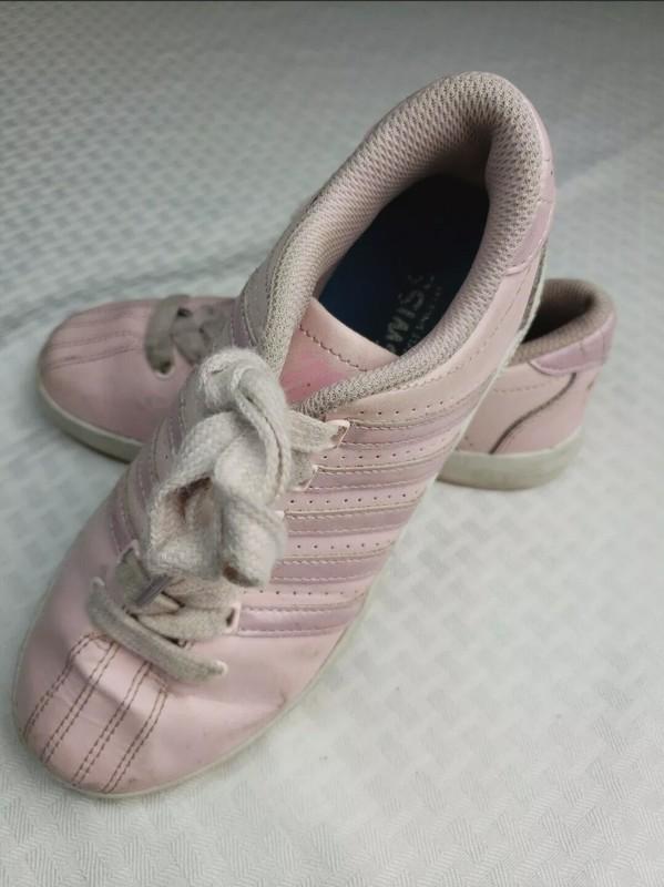 K-Swiss Big Kids Size 2 Pink Casual Leather Sneakers 53643-688 Kids Youth Sz 2