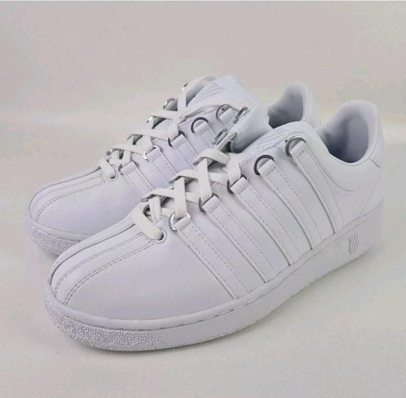 K-Swiss Classics VN 03343101 Men Shoes Sneakers Leather Athletic White SZ 9