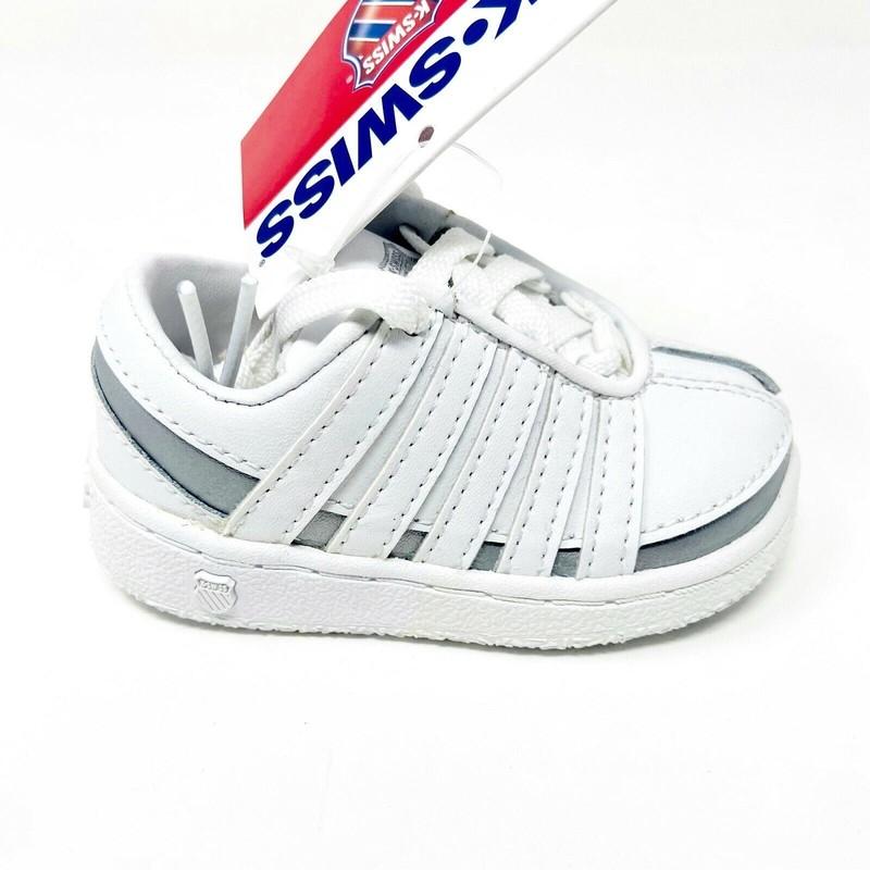 K-Swiss Ramli White Platinum Infant Size 6 Casual Sneakers 2485147