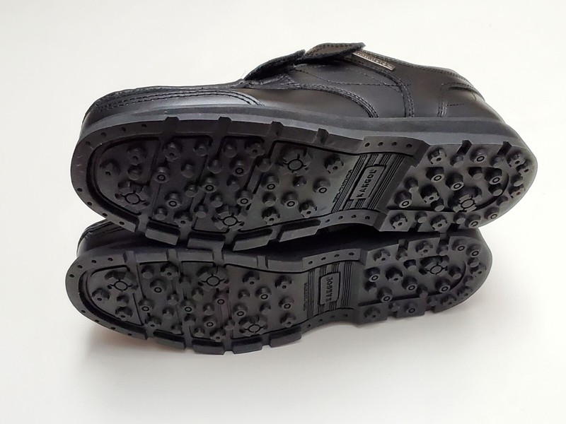 KANGOL Big Kid Slip On Leather Casual Shoes Black