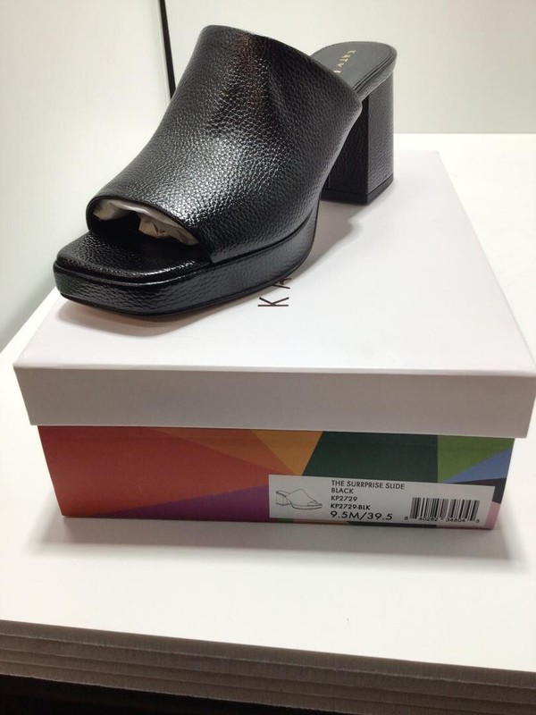 KATY PERRY Women's THE SURRPRISE SLIDE Shoes BLACK Size 9M KP2729-BLK NIB