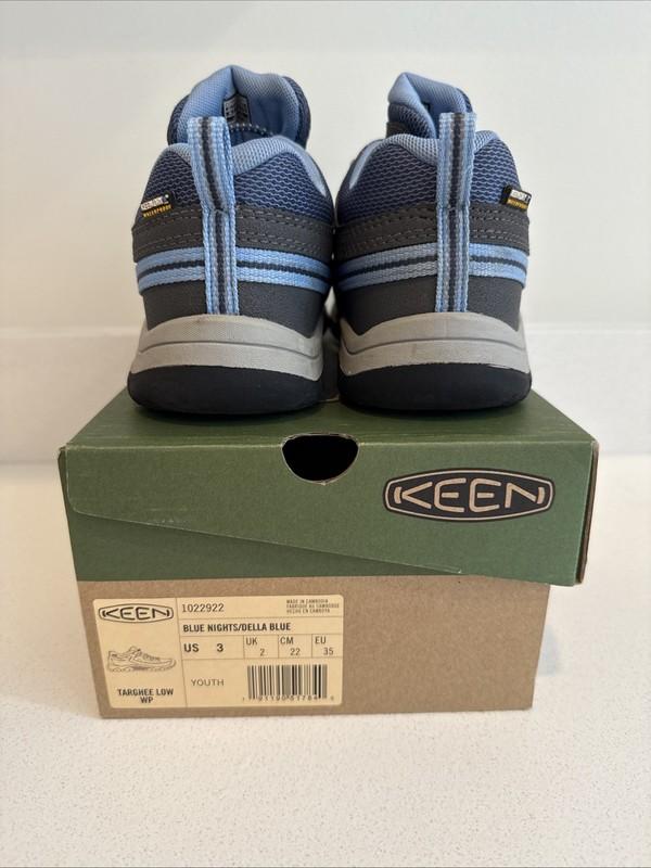 Keen Boys Blue Targhee Low Waterproof Hiking Sneaker Size 3
