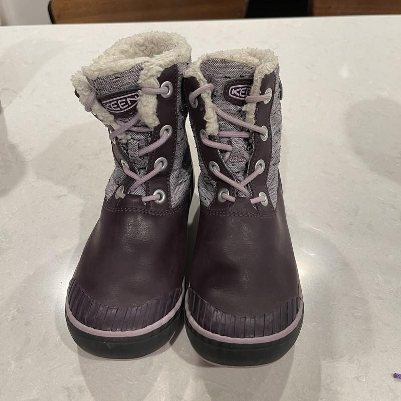 Keen Elsa Snow Shearling Leather Boots 1015259 Youth Size 2