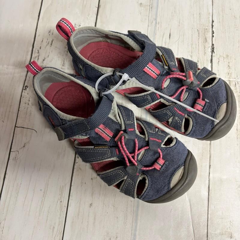 Keen Newport H2 Pink & Blue Sandals Youth Size 2