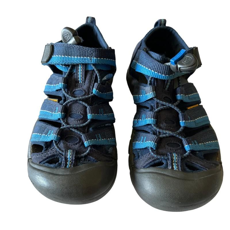 Keen Newport H2 Sport Sandals Boys Size 2 Washable Waterproof Blue/Grey Summer