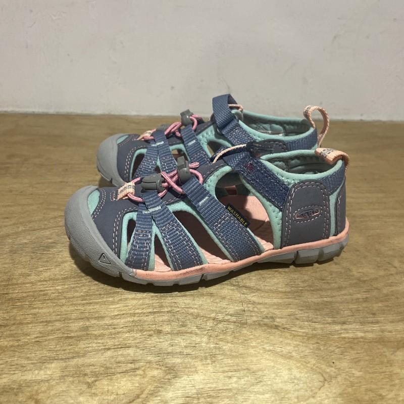 KEEN Seacamp II CNX Youth Sandals Flintstone/Ocean Wave Water-Friendly Size 2
