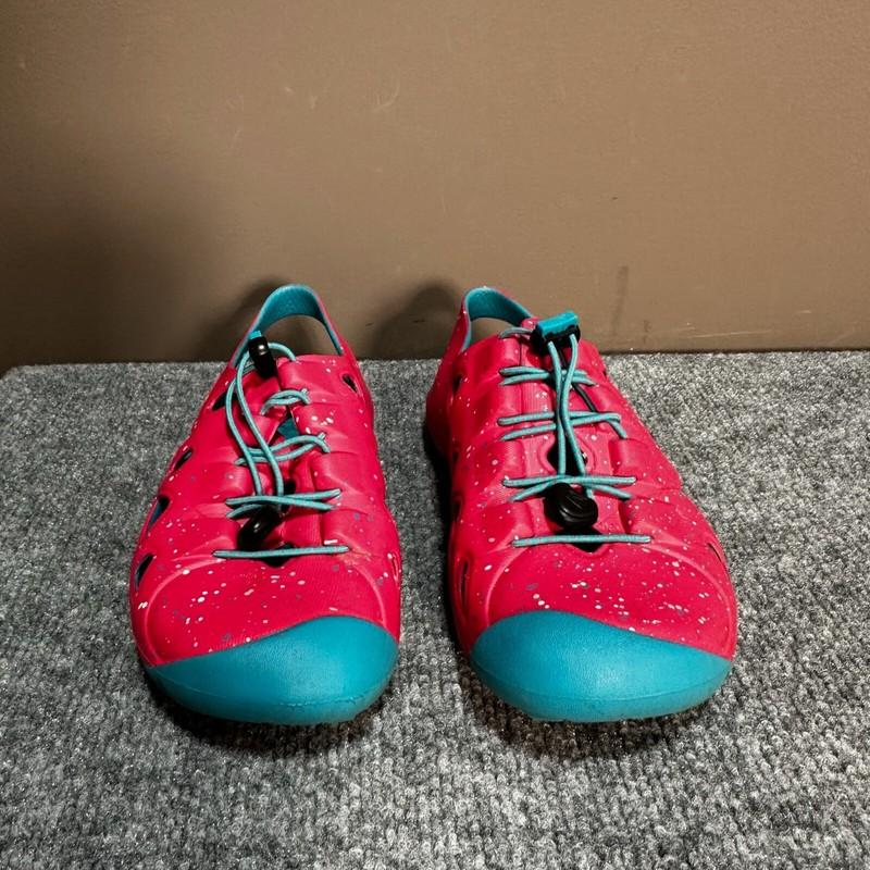 Keen Shoes Girls 4 Pink Splatter Rubber Slip On Rio Slingback Waterproof