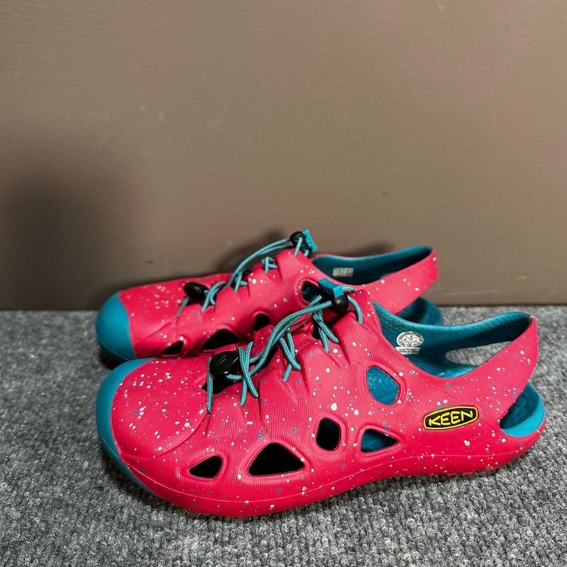 Keen Shoes Girls 4 Pink Splatter Rubber Slip On Rio Slingback Waterproof