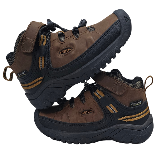 KEEN Targhee Mid WP Dark Earth/Golden Brown Size 9 Little Kid