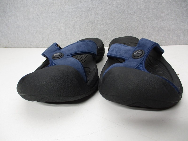 KEEN Waimea H2 Toe Protecting Flip Flops Sport Sandals Blue Black Mens Sz 10