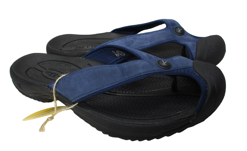 KEEN Waimea H2 Toe Protecting Flip Flops Sport Sandals Blue Black Mens Sz 10