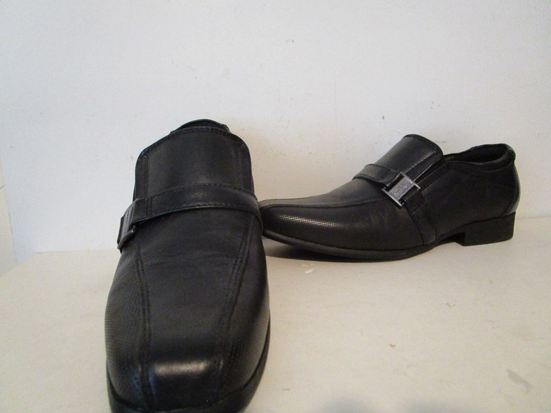 Kenneth Cole Big Boys Magic News Casual Dress Slip On Loafers Black Size 6.5