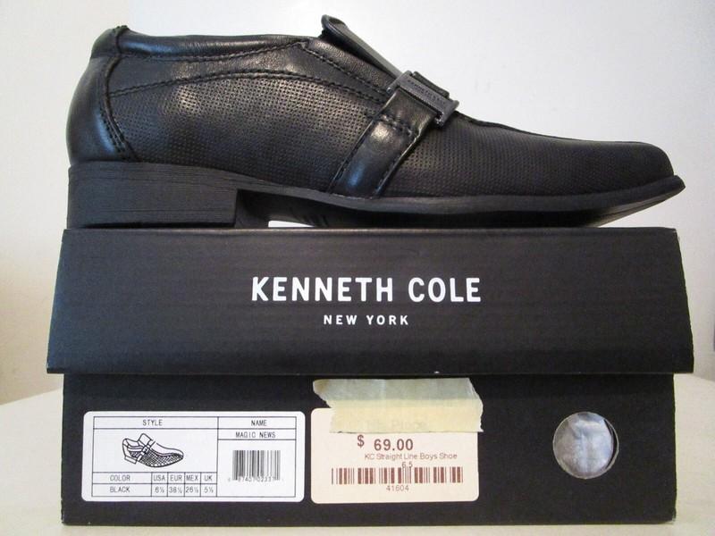 Kenneth Cole Big Boys Magic News Casual Dress Slip On Loafers Black Size 6.5