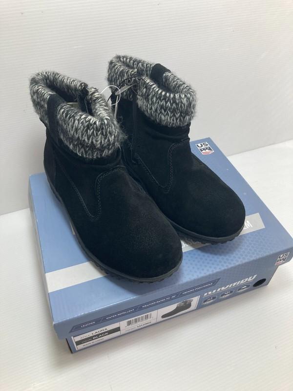 Khombu Women's Laura All Weather Ankle BOOTS Bootie Black 1412962 Size 9