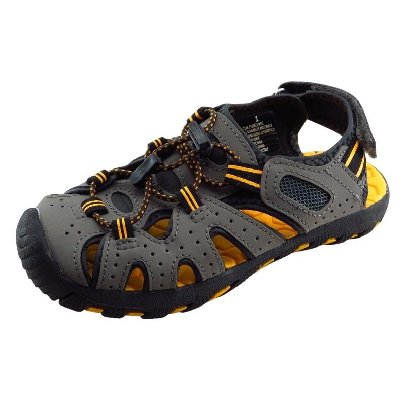 Khombu Youth Boys' 1M Gray Synthetic Sandals Casual Comfort Shoes
