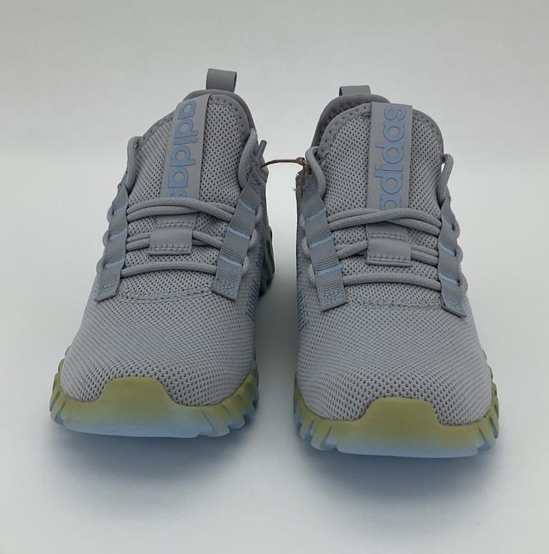 Kid's Adidas Kaptir Flow K Shoes Grey Two / Glow Blue - JR0428