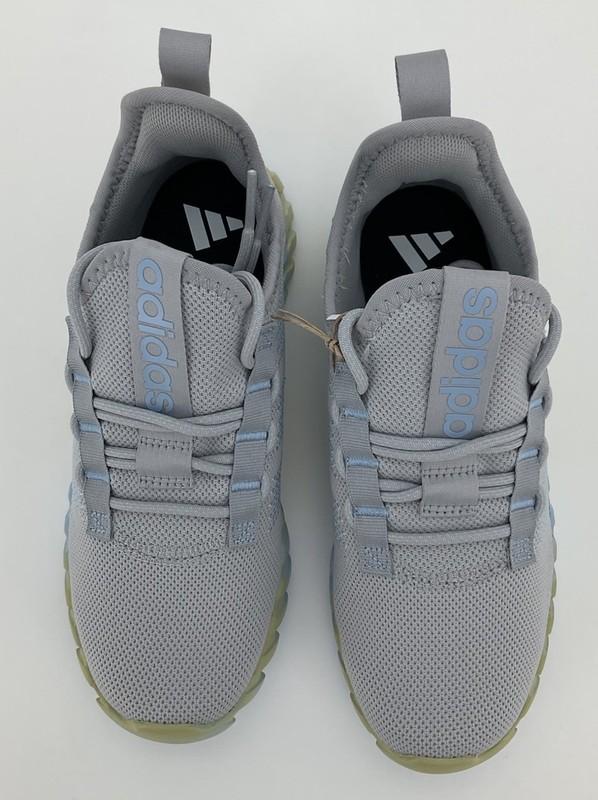 Kid's Adidas Kaptir Flow K Shoes Grey Two / Glow Blue - JR0428