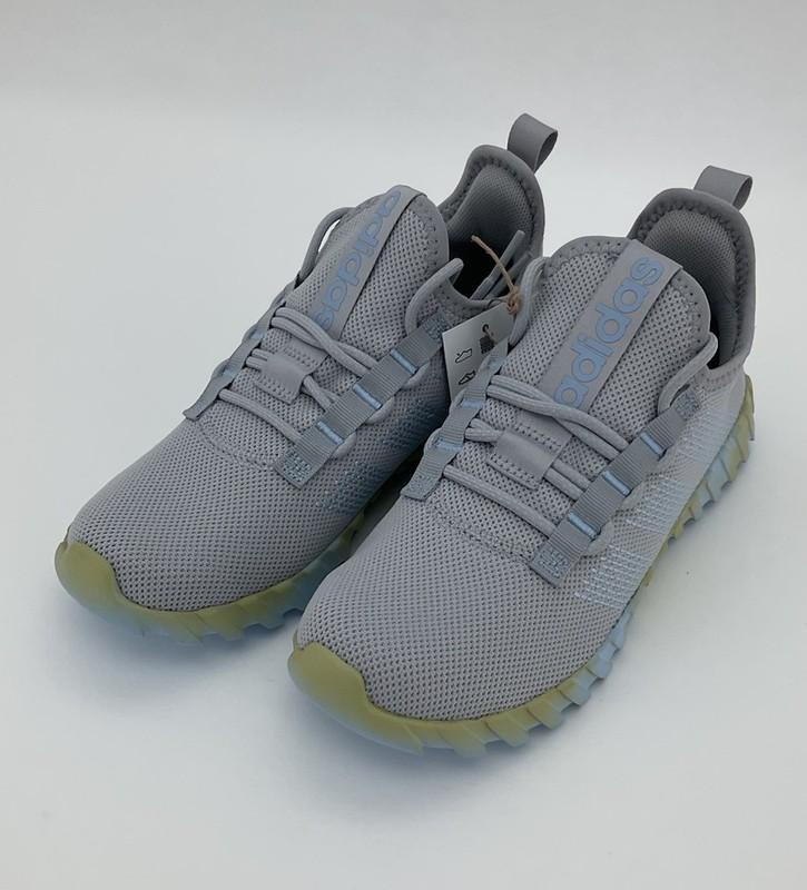 Kid's Adidas Kaptir Flow K Shoes Grey Two / Glow Blue - JR0428