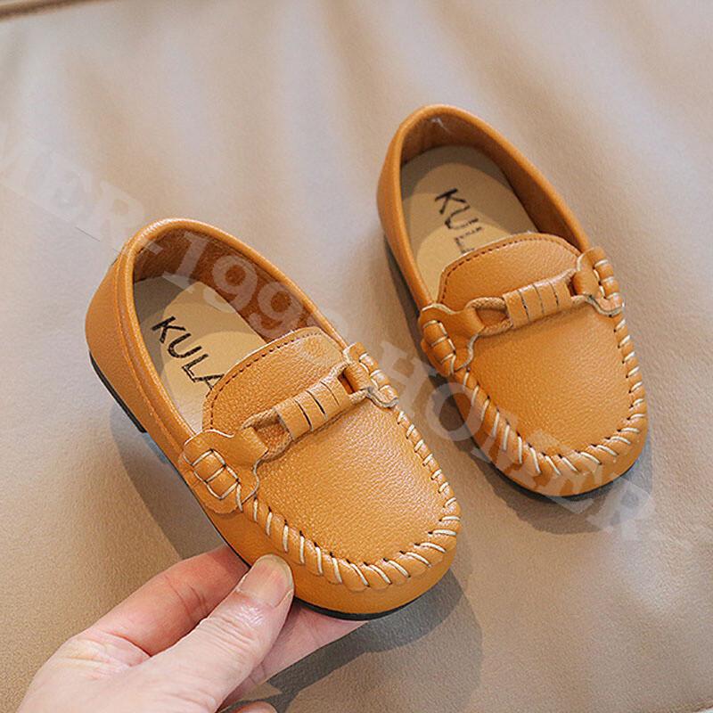 Kids Boys Girls Slip On Toddlers Loafers Moccasins Party Dress Boat Shoes US
