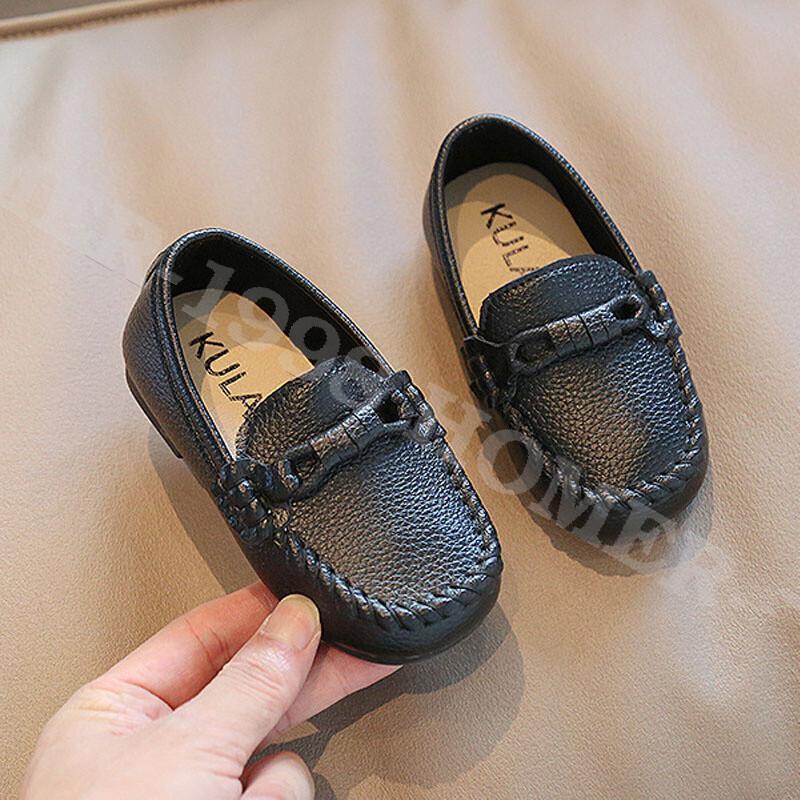 Kids Boys Girls Slip On Toddlers Loafers Moccasins Party Dress Boat Shoes US