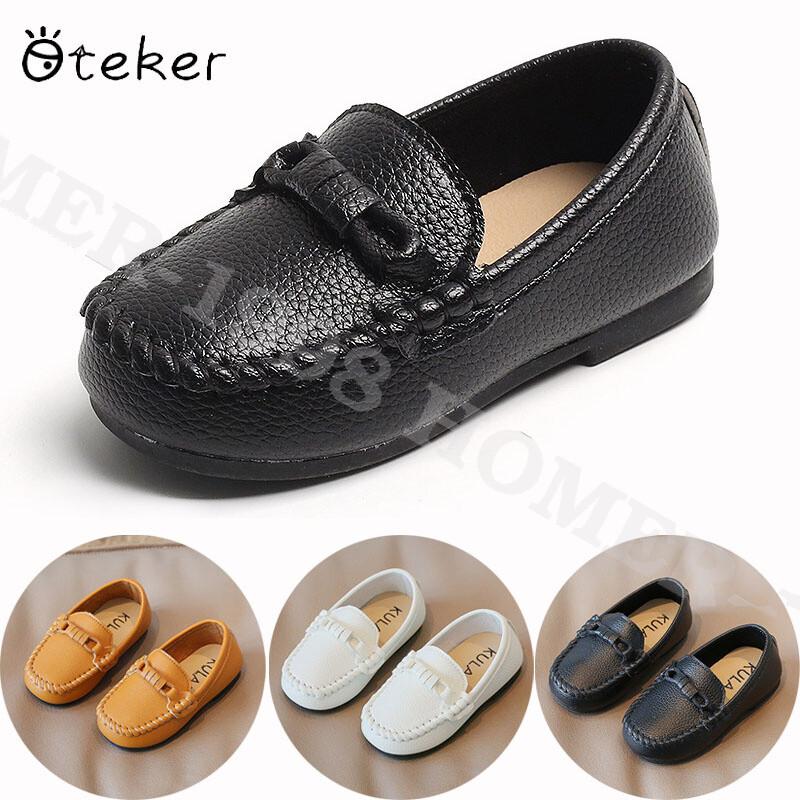 Kids Boys Girls Slip On Toddlers Loafers Moccasins Party Dress Boat Shoes US