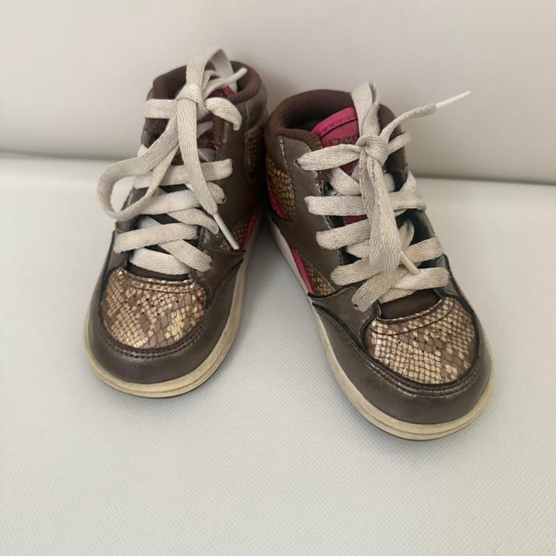 Kids Girls Reebok Classic High Tops Snake Skin Design Cute Walkers 6