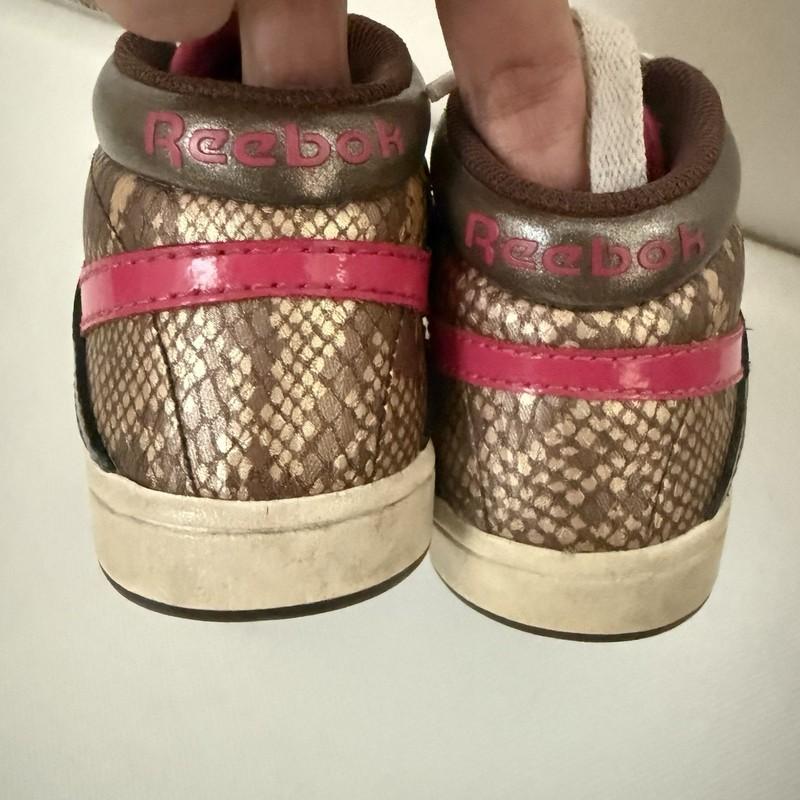 Kids Girls Reebok Classic High Tops Snake Skin Design Cute Walkers 6