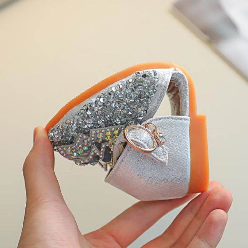Kids Girls Youth Wedding Party Show Dress Princess Sandals Glitter Shoes US Size