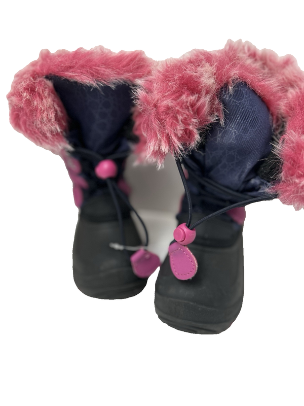 Kids - Kamik Girls Size 8 Waterproof Snow Pink Faux Fur Boot EUC