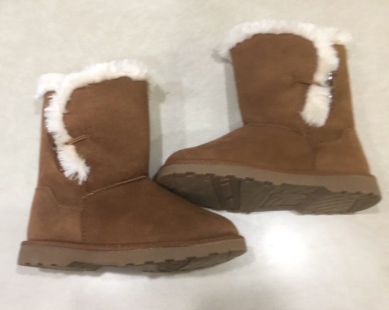 KIDS KORNER "Cheyanne" Youth Girl's Chestnut Button Boot~~Size 12