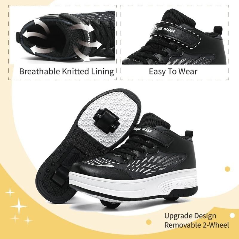 Kids Roller Shoes Sneakers Retractable Wheels Halloween Christmas Beginner