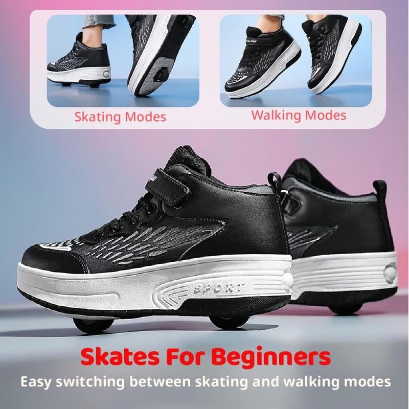 Kids Roller Shoes Sneakers Retractable Wheels Halloween Christmas Beginner
