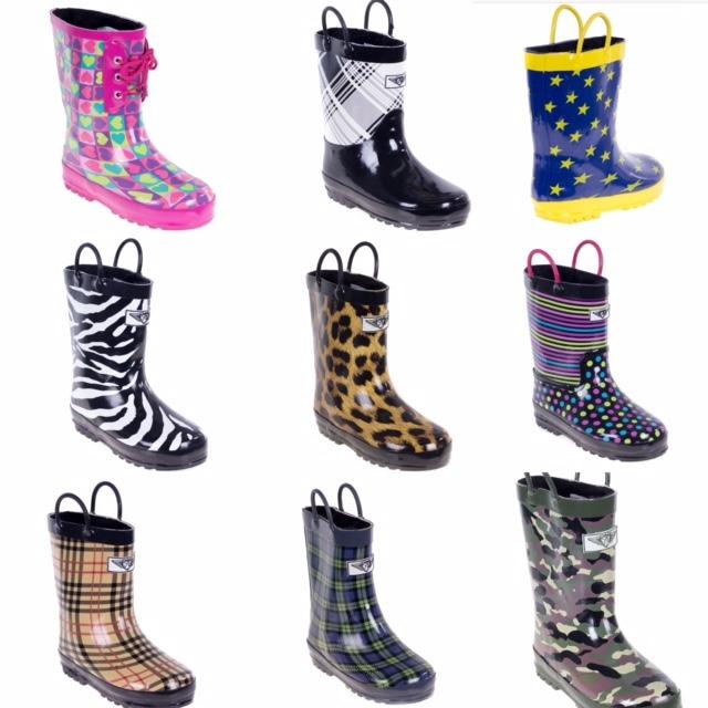 Kids Rubber Rain Boots Kids Snow Boots Warm Boys/ Girl Rain Boots Brand New
