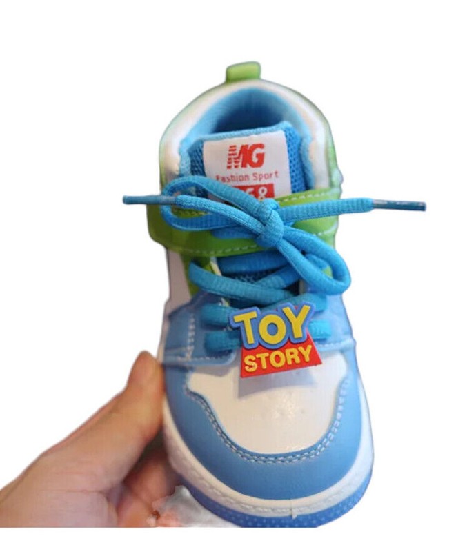 Kids Sneakers High-Top Multicolor Casual Shoes Toddlers Trainers Toy Story Laces