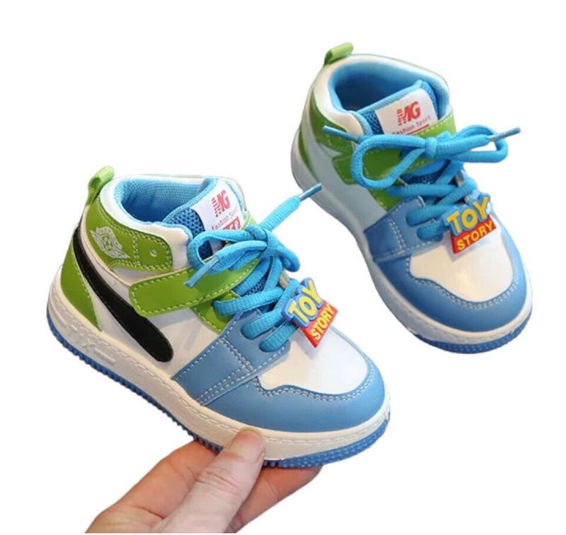 Kids Sneakers High-Top Multicolor Casual Shoes Toddlers Trainers Toy Story Laces