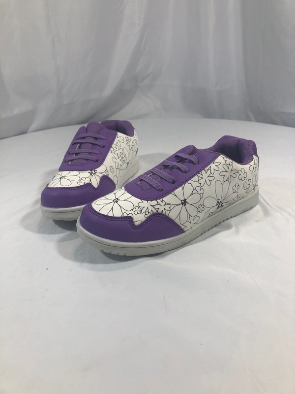 Kids Sneakers With A Personal Kick By Avon Youth Size 3 Purple & White