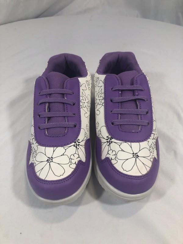 Kids Sneakers With A Personal Kick By Avon Youth Size 3 Purple & White