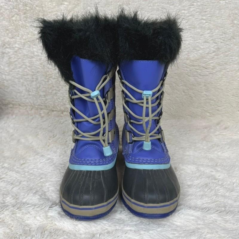 Kids Sorel Joan Of Arctic Purple Faux Fur Winter Boots-3